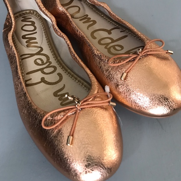 NWOT Sam Edelman Felicia Flats. Metallic Copper - Picture 2 of 8